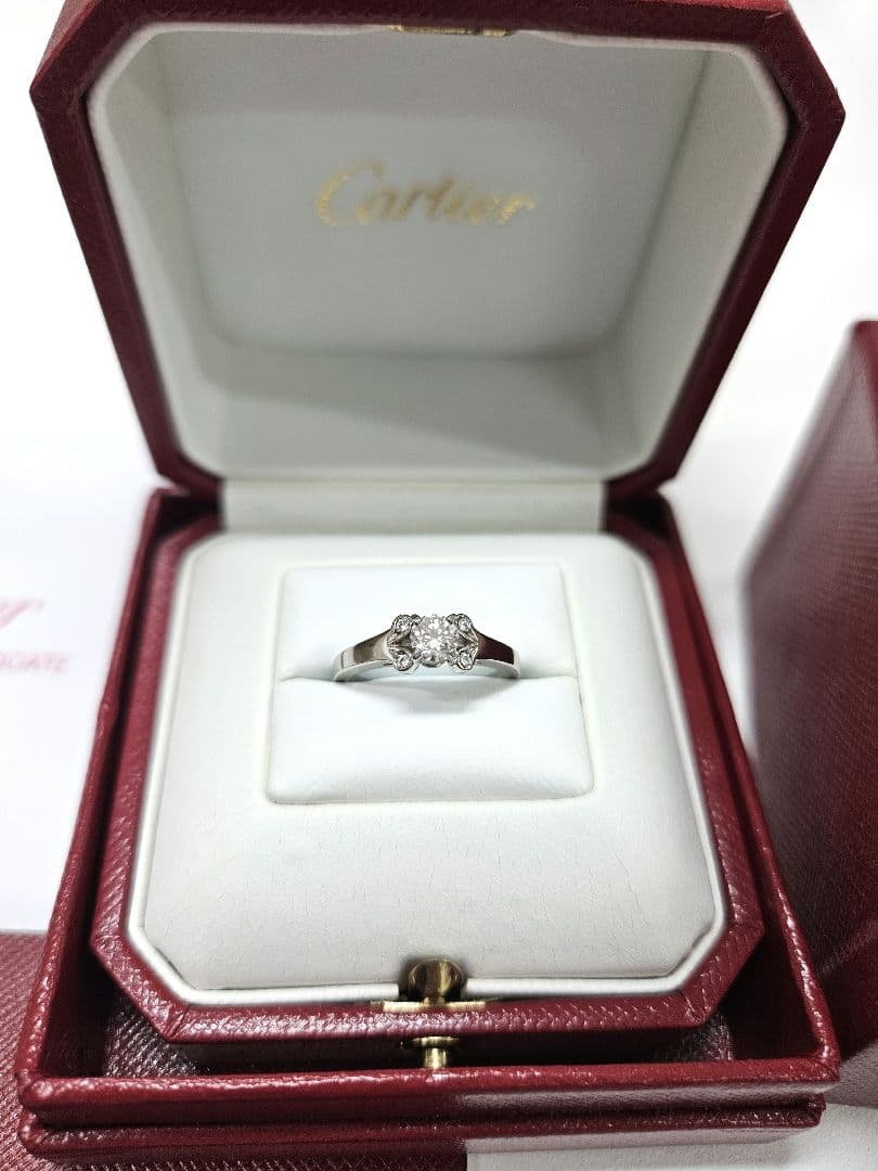CARTIER カルティエ　バレリーナ ソリテールダイヤ PT950 /9号