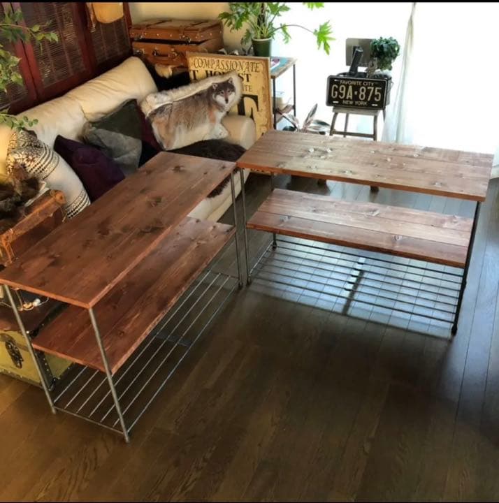 アイアン家具　棚　ラック　シェルフ   男前　無骨　オーダーメイド　レトロ