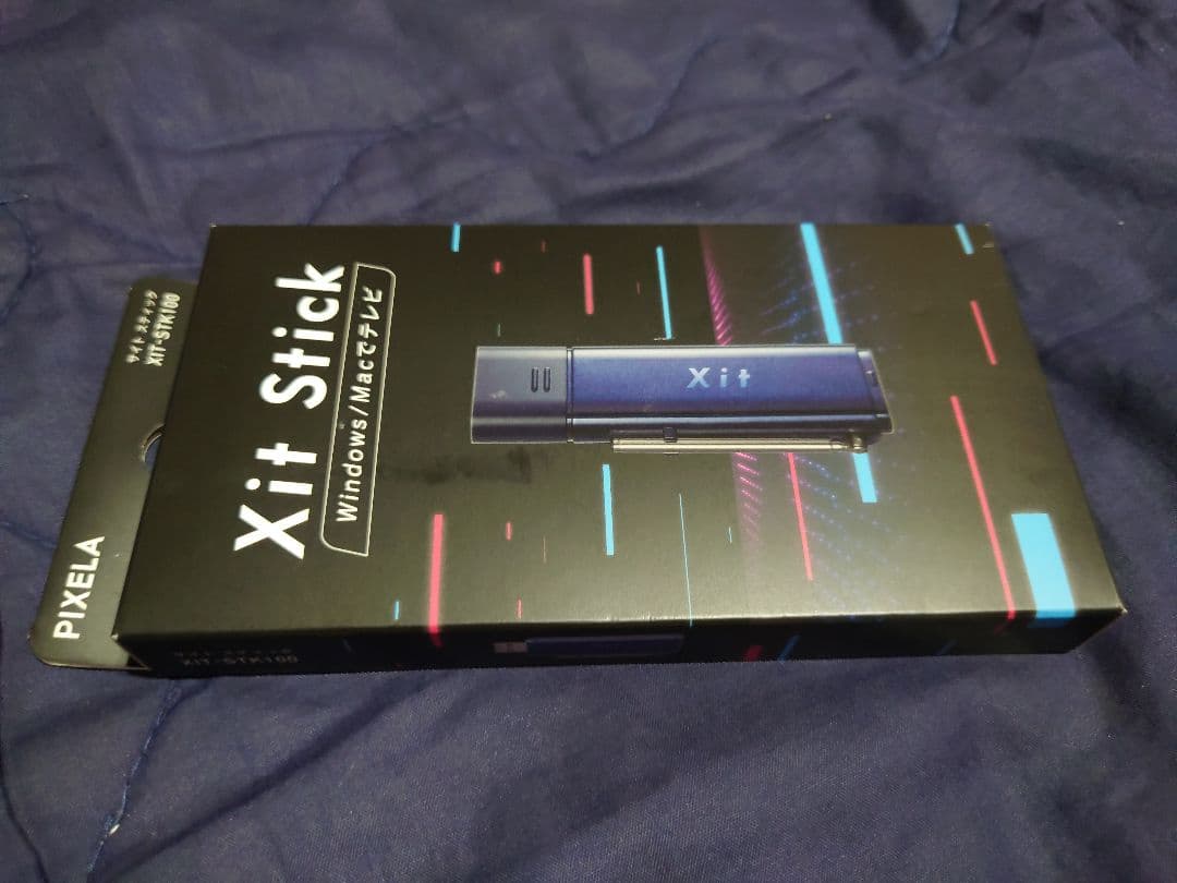 美品PIXELAモバイル録画対応テレビチューナー XIT-STK100 BLUE