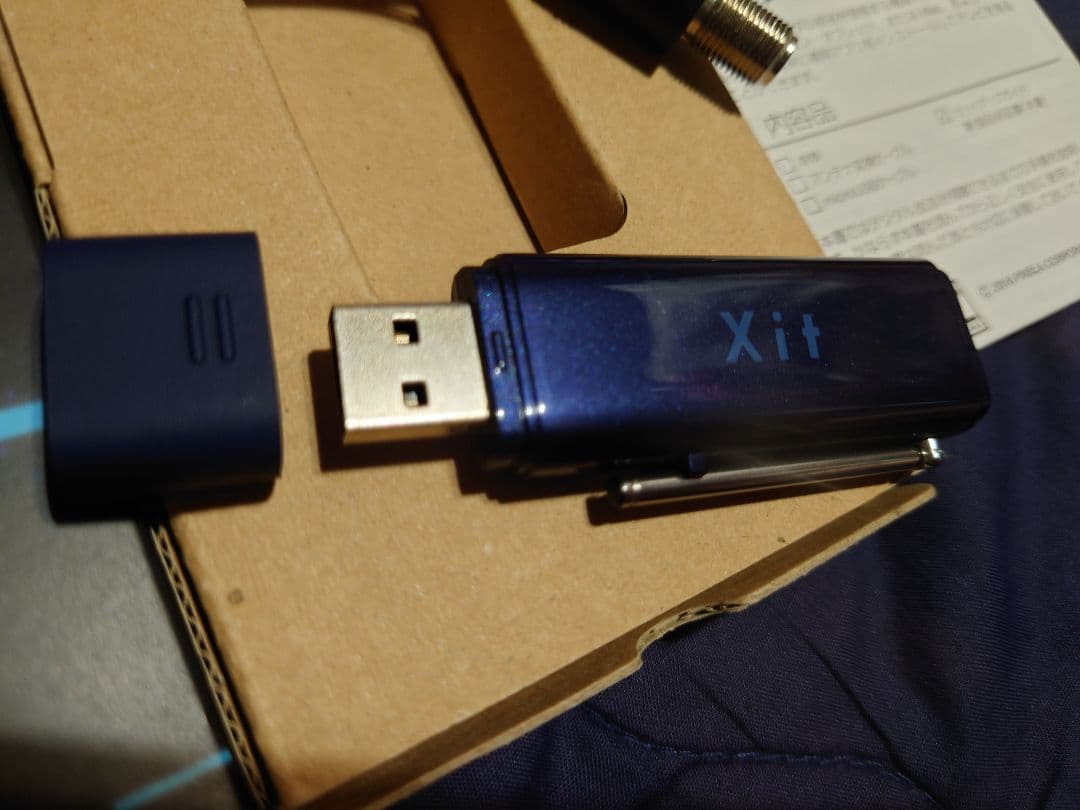美品PIXELAモバイル録画対応テレビチューナー XIT-STK100 BLUE