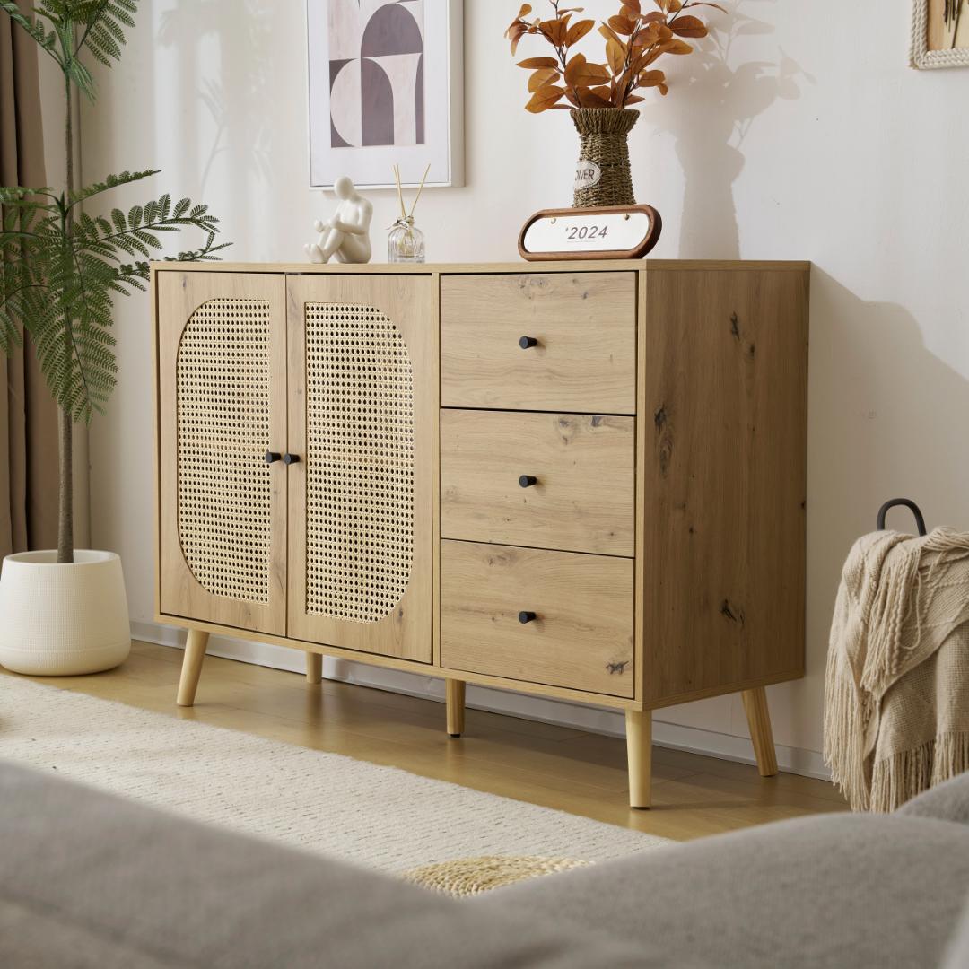限定価格！キャビネット大容量 収納棚 リビング 収納 ローボード NATURAL