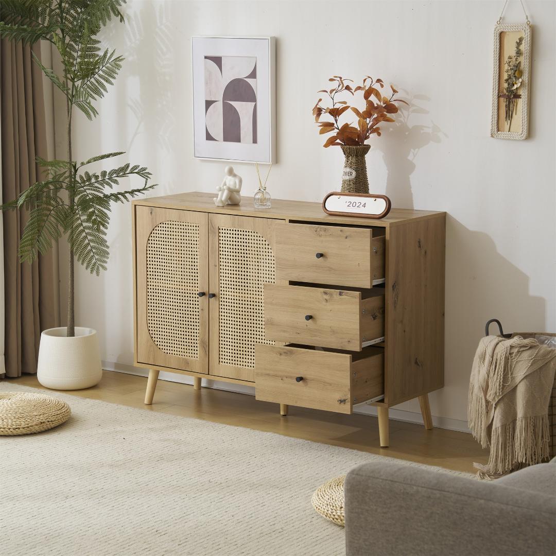 限定価格！キャビネット大容量 収納棚 リビング 収納 ローボード NATURAL