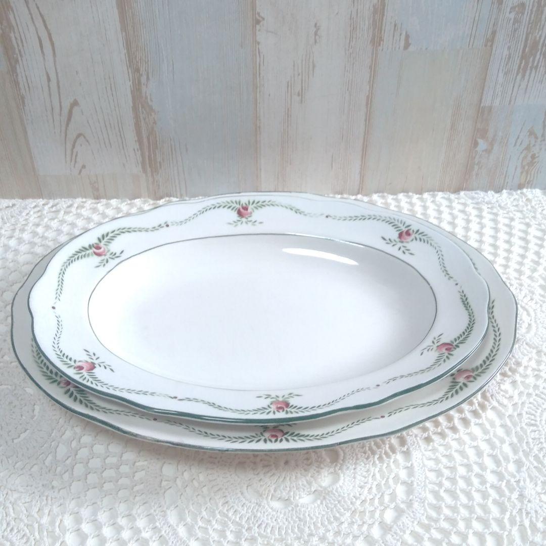 ベルギー アンティーク 二ミー NIMY オーバル プレート ガーランド 大皿