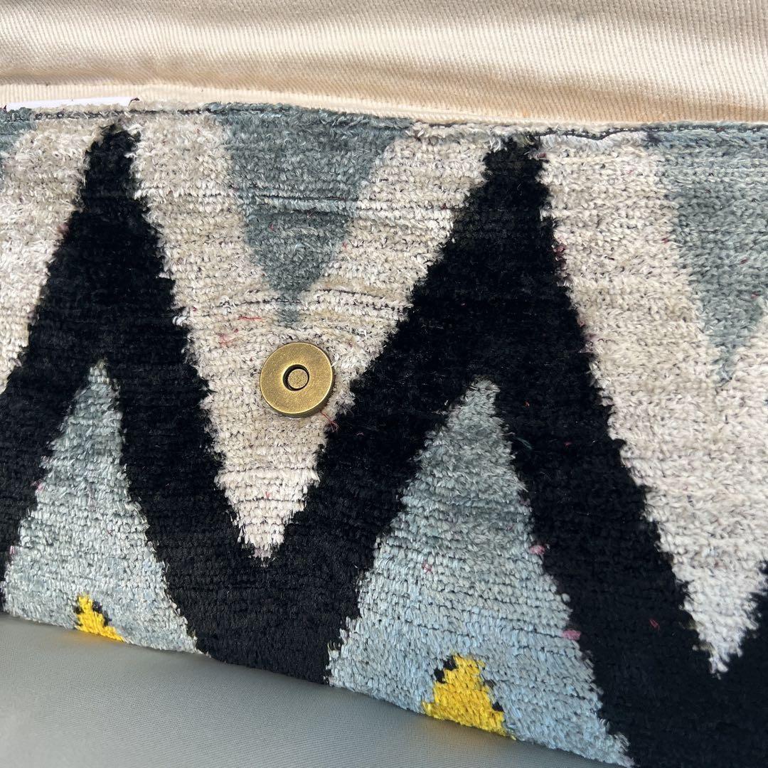 クラッチバッグ イカットbag シルクベルベット ショルダーバッグ トルコ輸入