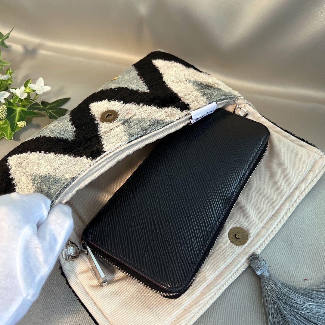 クラッチバッグ イカットbag シルクベルベット ショルダーバッグ トルコ輸入