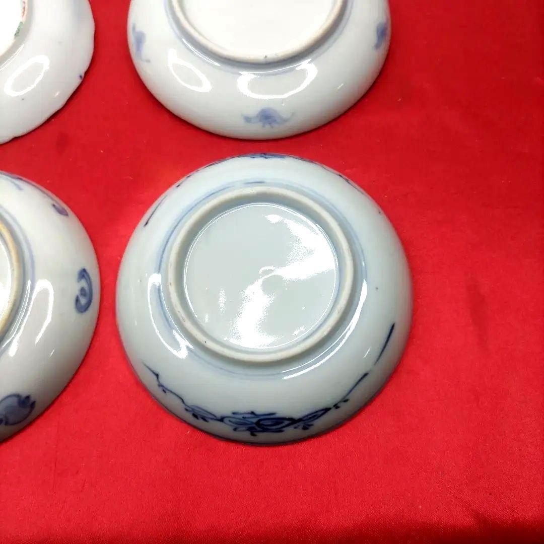 h*g様 有田焼伊万里焼古伊万里金彩色絵豆皿小皿なます皿4寸皿6種6客アソートセ