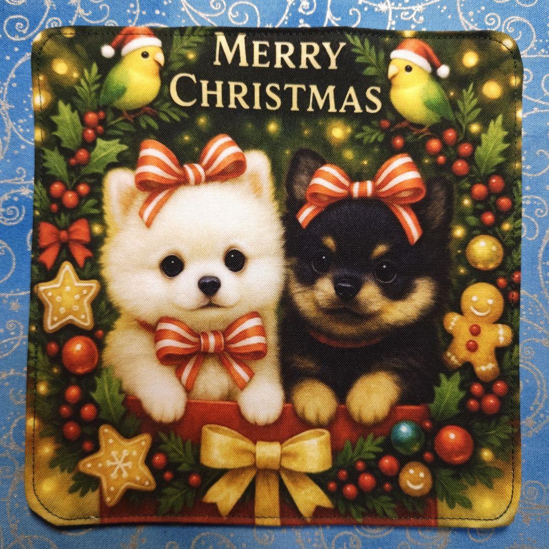 ご確認用　yourelie 　4重ハンカチ　ポメラニアンちゃん柄　18枚