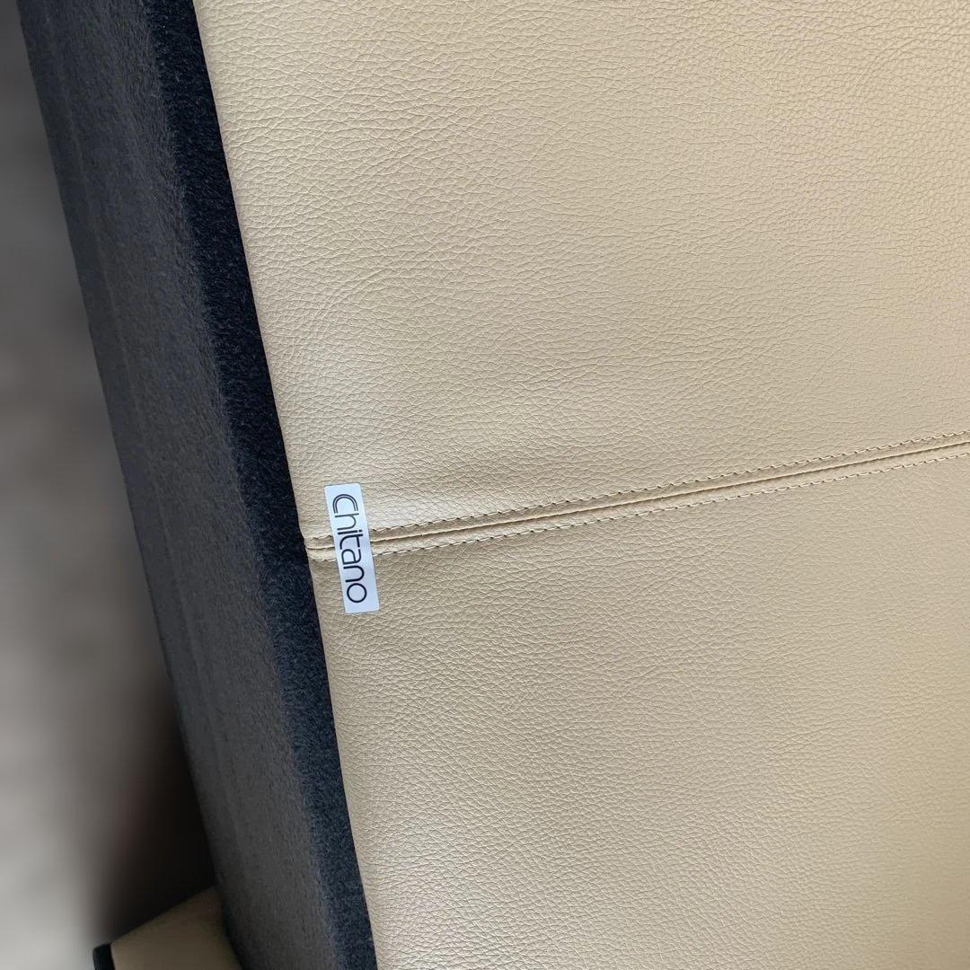 極美品カリモク29万クラウド本革張り2.5人掛レザーソファアイボリー