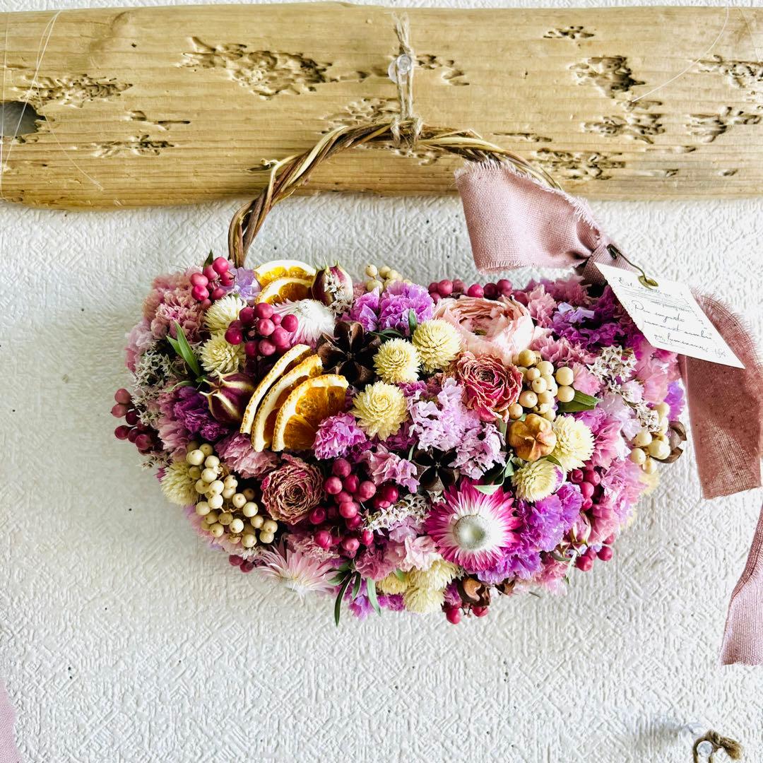 リース　ドライフラワー　ドライフラワーリース　スワッグ　ブーケ　フライングリース
