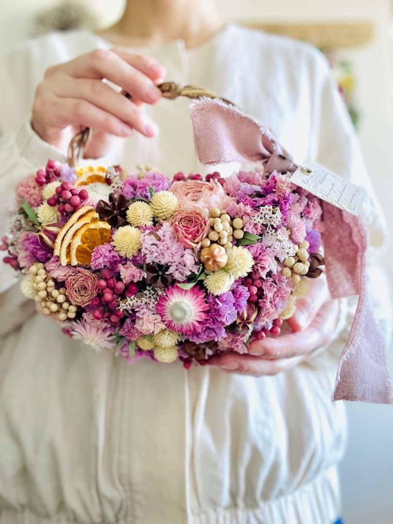 リース　ドライフラワー　ドライフラワーリース　スワッグ　ブーケ　フライングリース