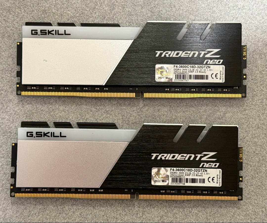 美品 G.SKILL TridentZ NEO 32GB 3600 セット
