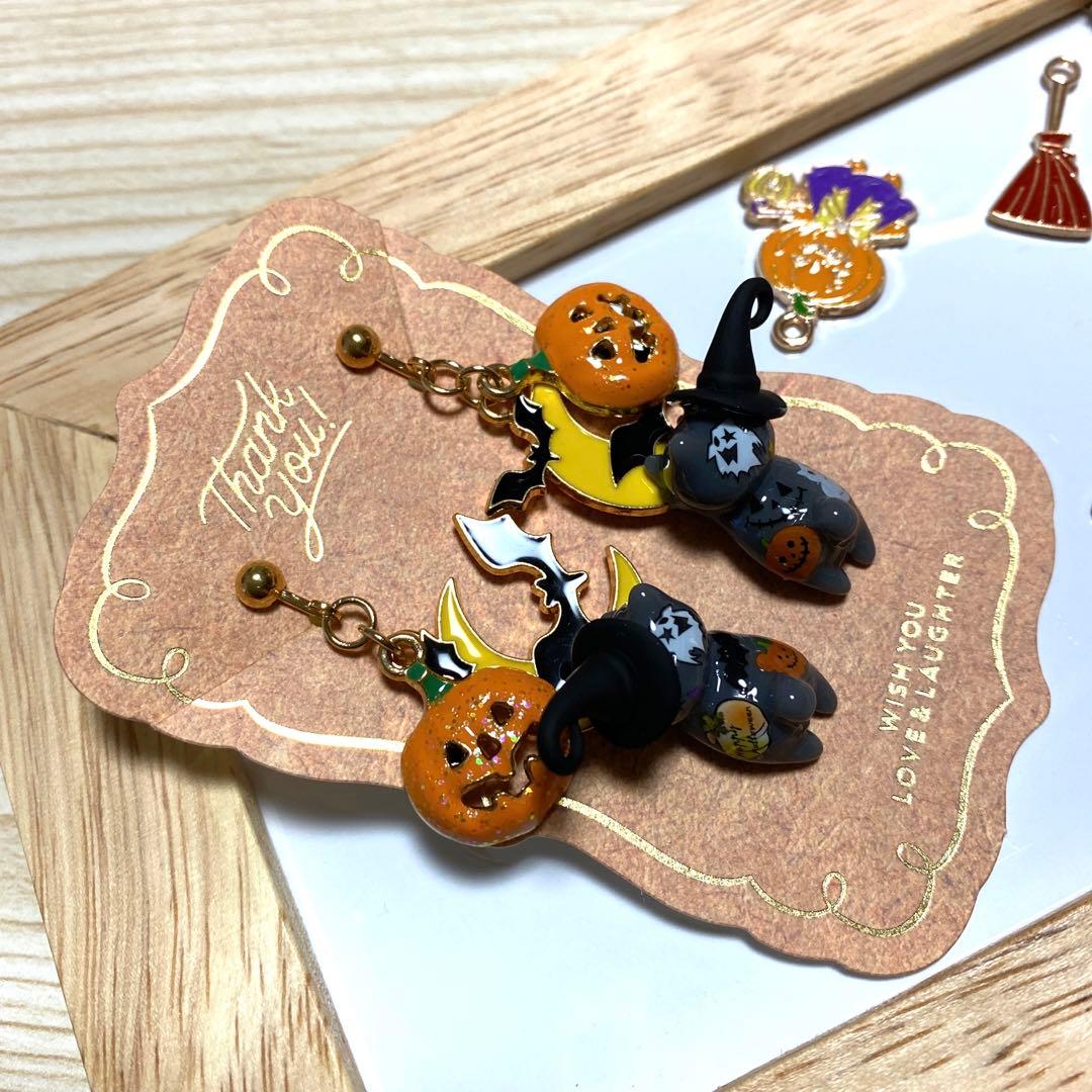 ★Halloween猫ちゃんイヤリング★②