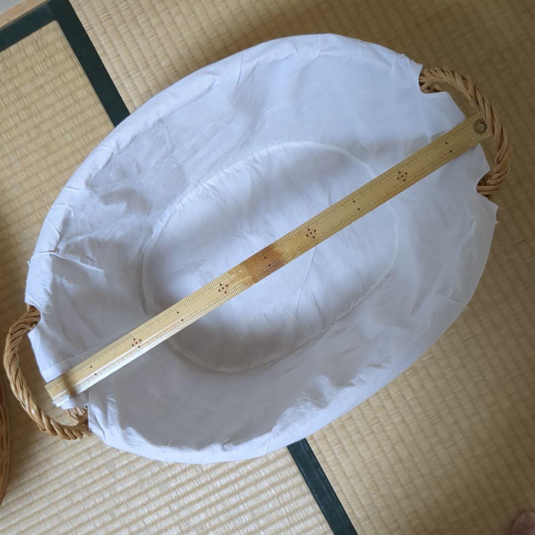 特大　ラタンバスケット2個セット　内布付き　カントリー雑貨　ランドリーバスケット