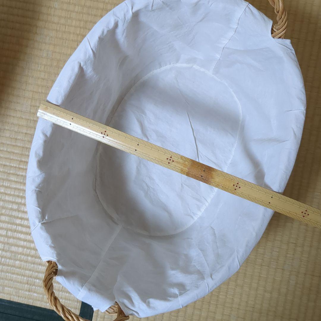 特大　ラタンバスケット2個セット　内布付き　カントリー雑貨　ランドリーバスケット