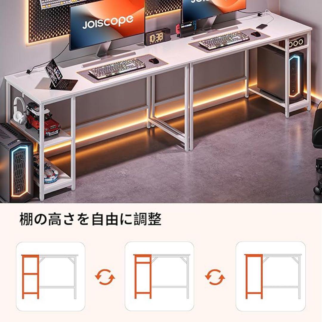 ホワイトパソコンデスク 120cm