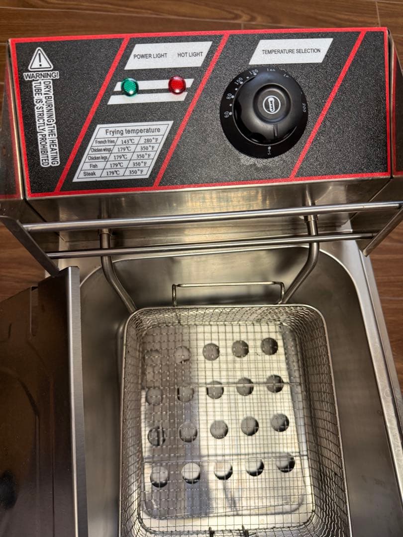 電気フライヤー ステンレス製 温度設定可能