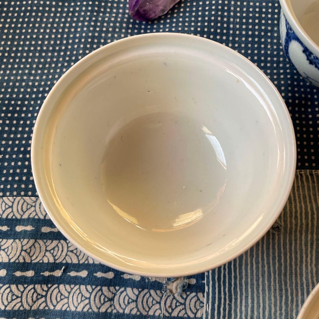 江戸時代　古伊万里　賢人　唐子　北極星　山水図　ご飯茶碗　4客