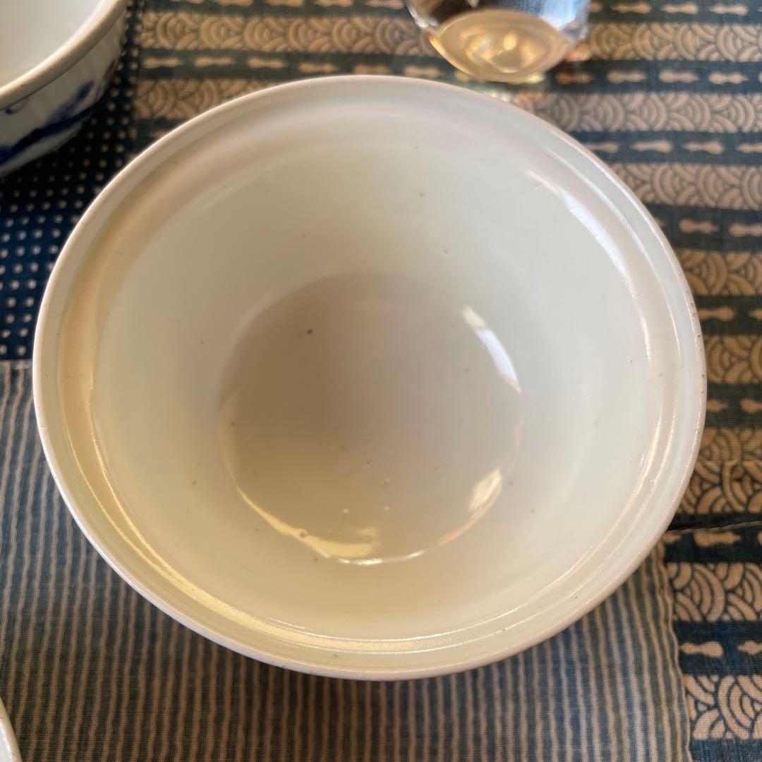 江戸時代　古伊万里　賢人　唐子　北極星　山水図　ご飯茶碗　4客