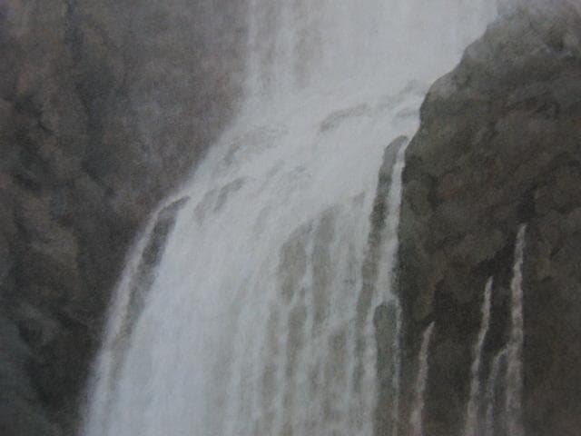 大山忠作、【瀧】、希少な大判額装用画集より、美品、日本人画家、新品額装付