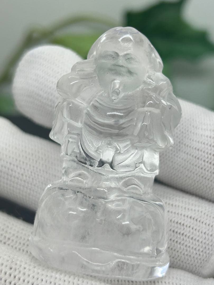 天然石水晶置物　大黒天様　No.2429