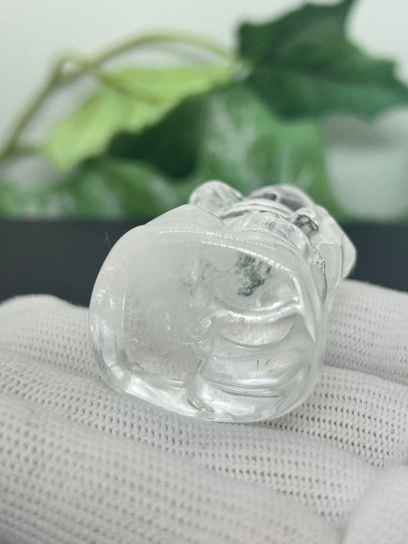 天然石水晶置物　大黒天様　No.2429