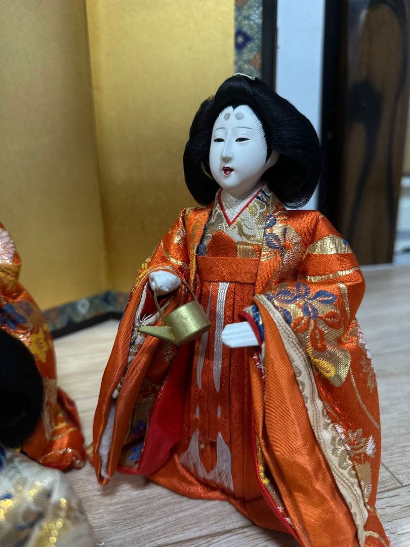 雛人形 五人囃子　三人官女　京人形　ヴィンテージ　レトロ　希少　衣装人形
