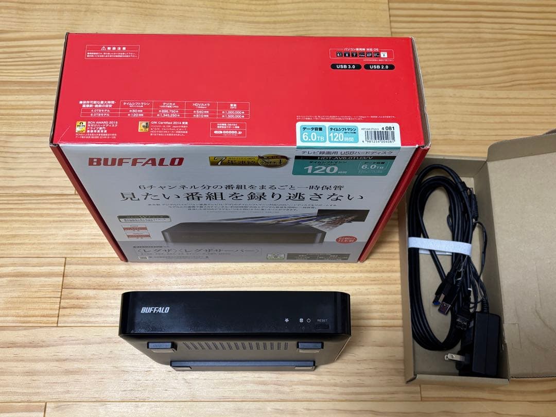 HDT-AV6.0TU3/V BUFFALO 外付けハードディスク６ＴＢ