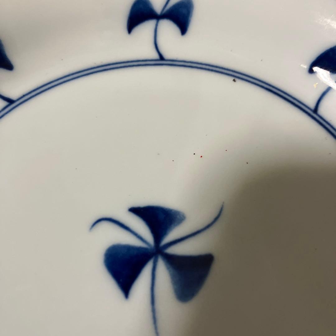 3F 【美品】有田焼 清秀 染付小皿 5客セット 変わり絵 銘々皿 和食器