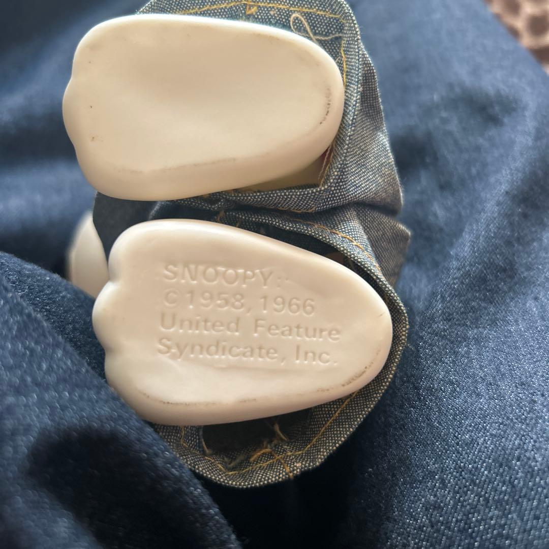 スヌーピー フィギュア デニムオーバーオール