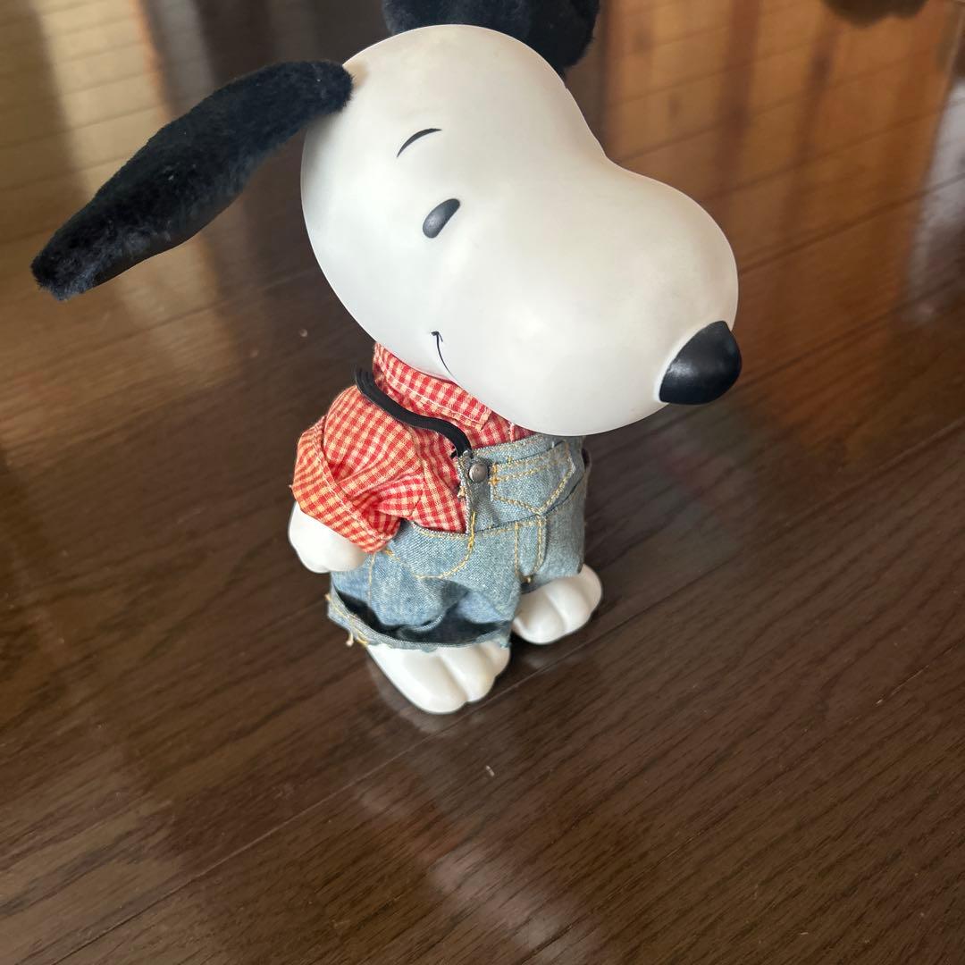 スヌーピー フィギュア デニムオーバーオール