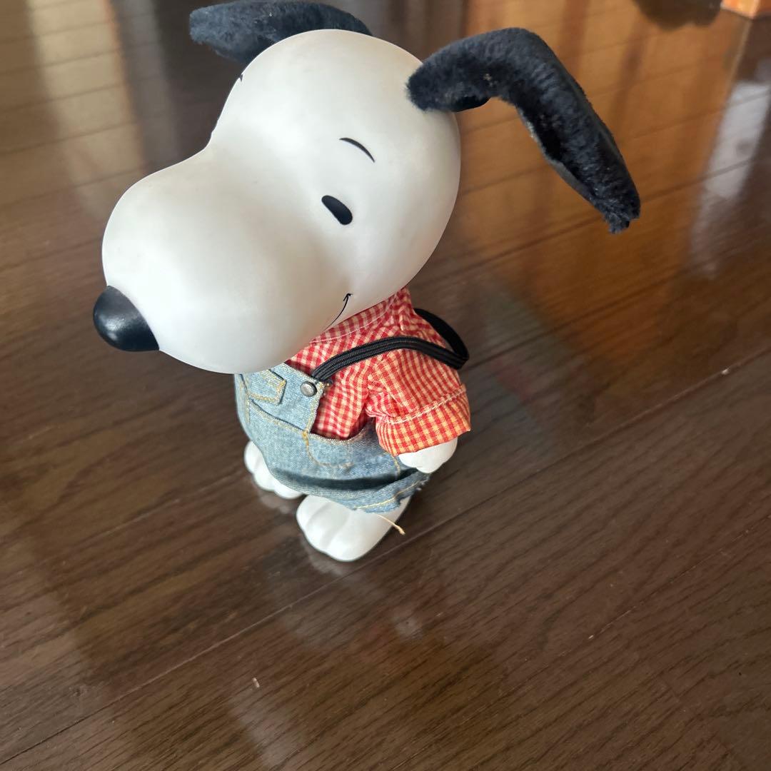 スヌーピー フィギュア デニムオーバーオール