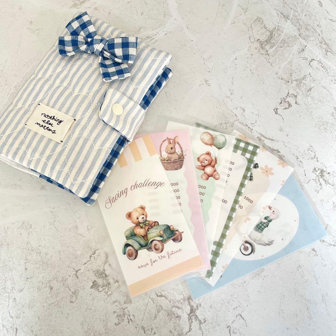 即発送[リフィル6枚付] A6バインダー&バインダーカバーセット ブルーリボン付