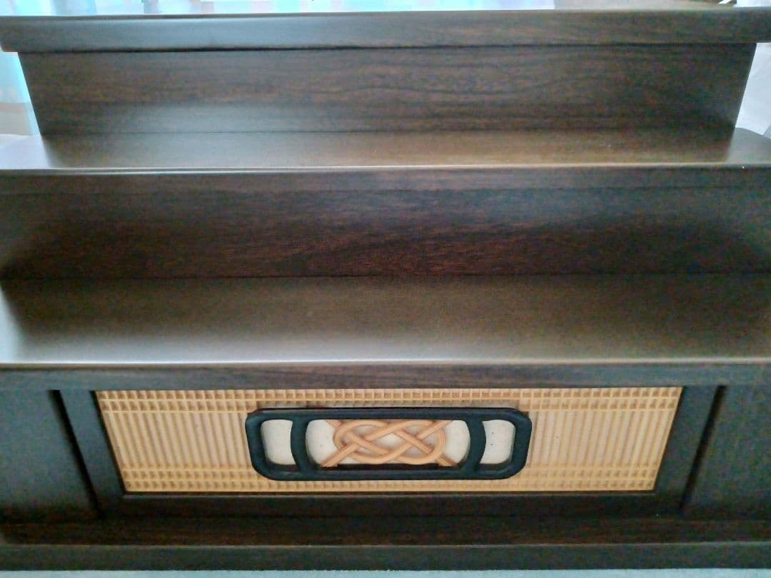 雛人形用台　和風　3段 後ろに収納できるタイプ