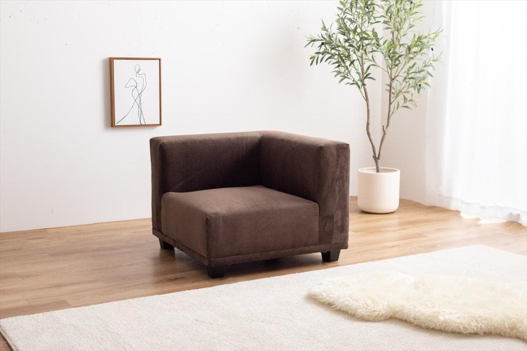 【送料無料】Sucre コーナーソファ 天然木フレーム Sバネ