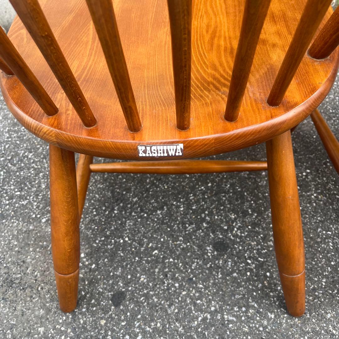 柏木工 ウィンザーチェア 木製無垢材 フープバック アローバック 飛騨高山　2脚