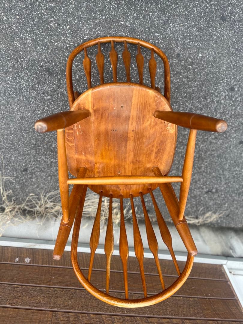 柏木工 ウィンザーチェア 木製無垢材 フープバック アローバック 飛騨高山　2脚