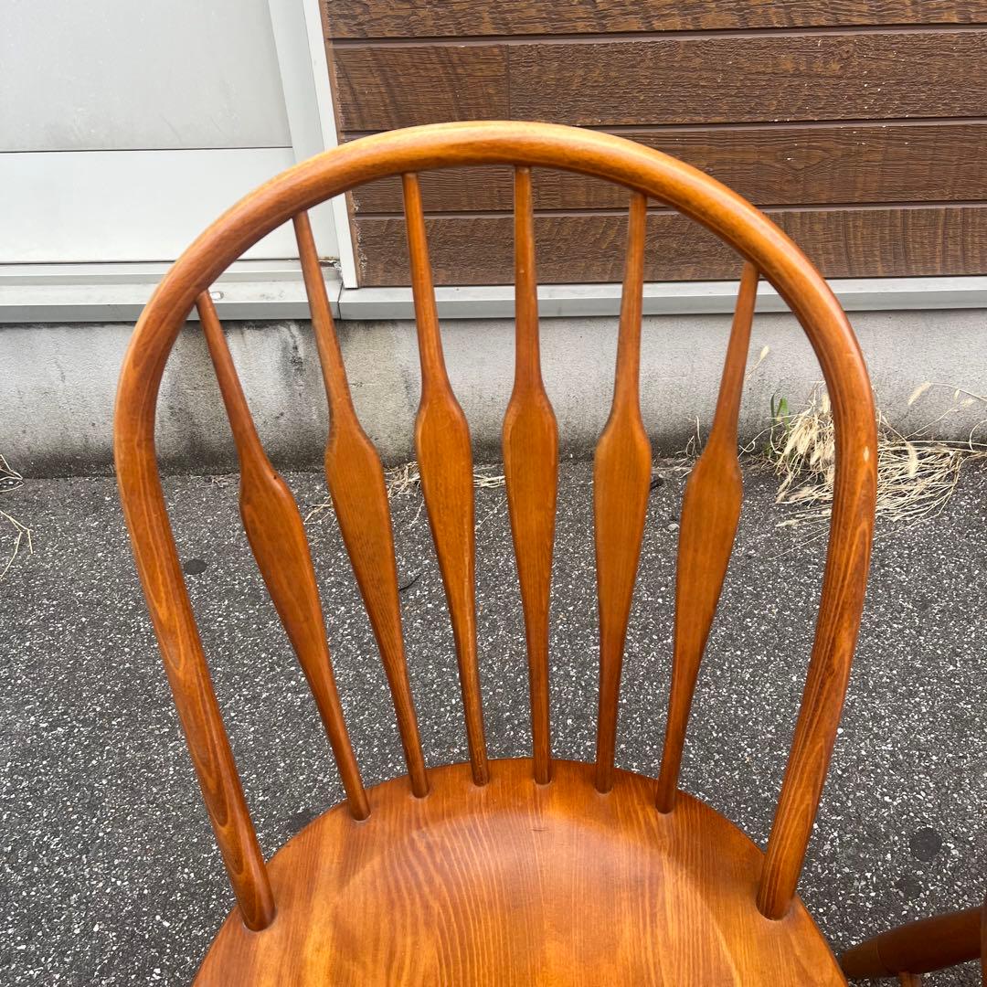 柏木工 ウィンザーチェア 木製無垢材 フープバック アローバック 飛騨高山　2脚