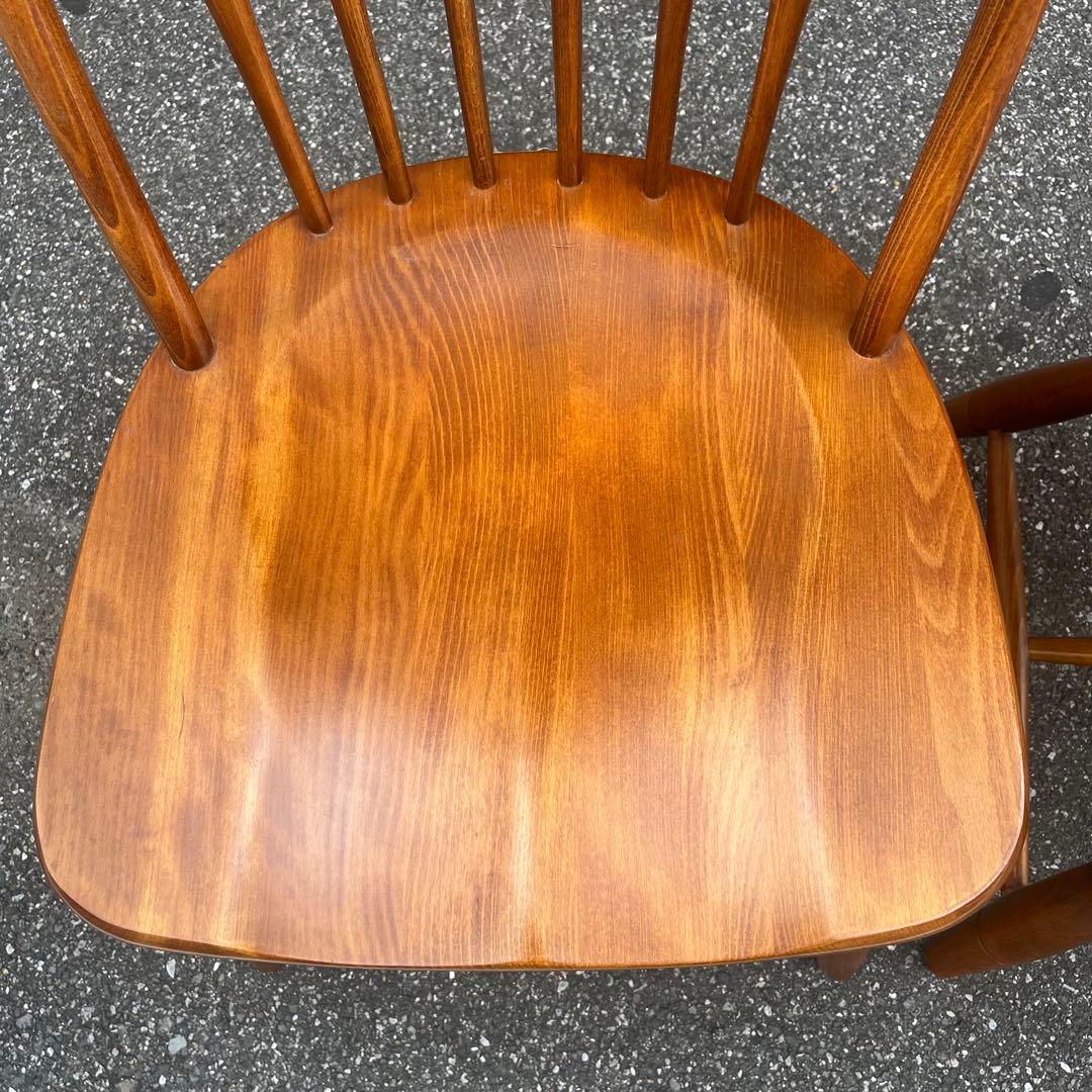 柏木工 ウィンザーチェア 木製無垢材 フープバック アローバック 飛騨高山　2脚