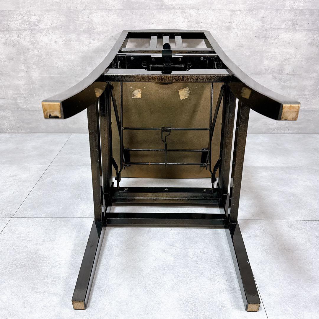 【美品】ピアノ椅子 トムソン椅子 高さ調整可能 アップライトピアノ【K678】