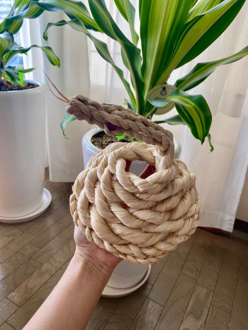 弁財天様のお使い。精麻縁起物　巳様　小判　つき。金運、繁栄運を願って