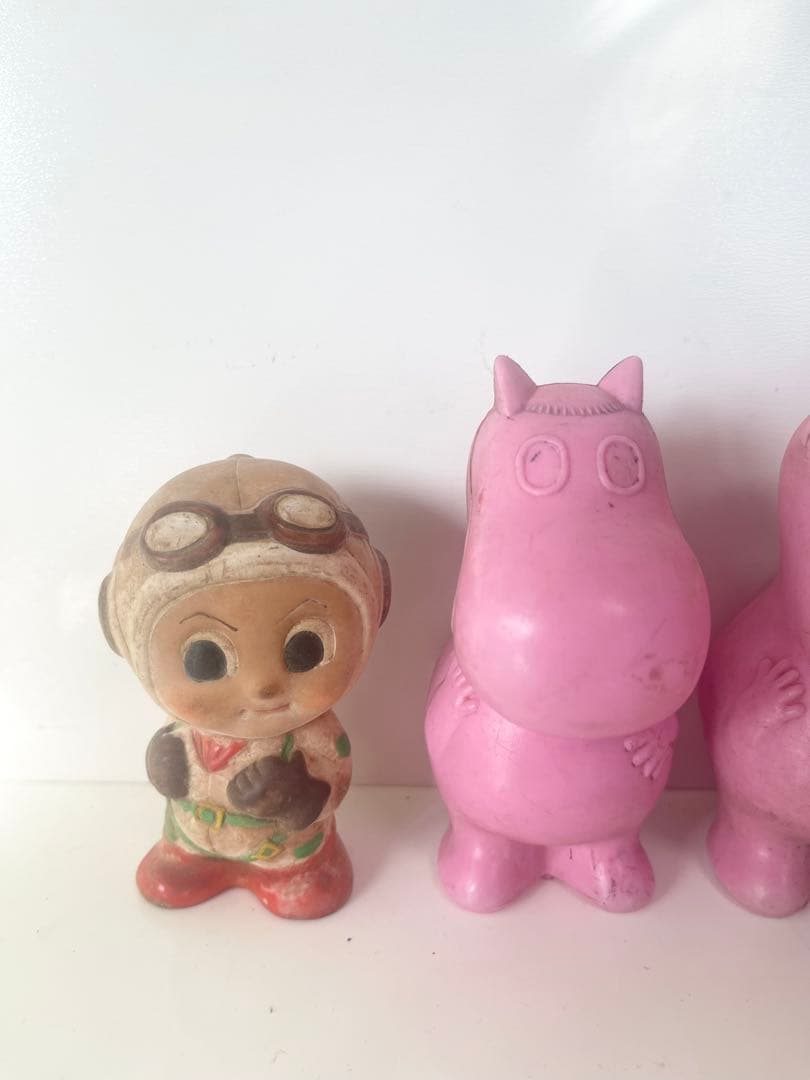 昭和レトロ ソフビ 貯金箱 ムーミン カンカンベア パラシュート坊や リコちゃん