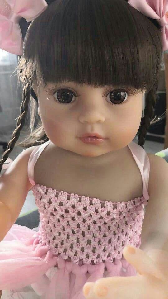 55センチの女の子のピンクの王女の入浴おもちゃはとても柔らかい全身のシリコン9