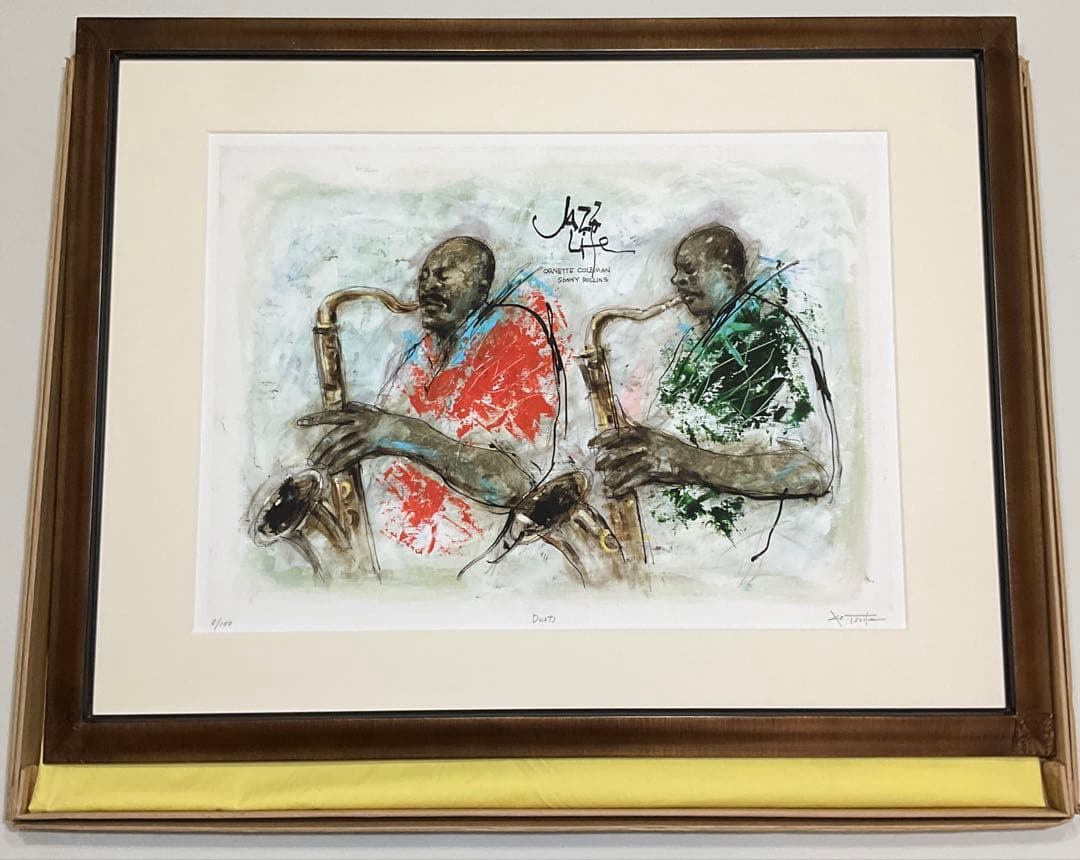 絵画・額縁・版画・津田耕『Duets』JAZZシリーズ・美術品・インテリア・雑貨