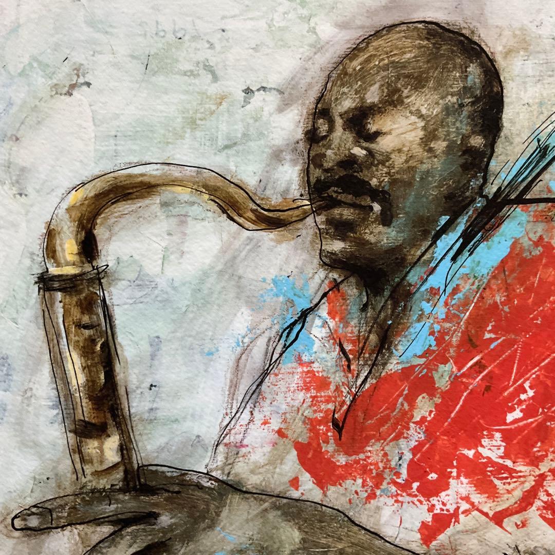 絵画・額縁・版画・津田耕『Duets』JAZZシリーズ・美術品・インテリア・雑貨