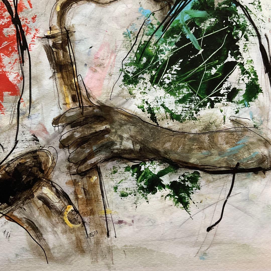 絵画・額縁・版画・津田耕『Duets』JAZZシリーズ・美術品・インテリア・雑貨