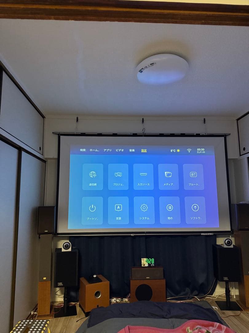 WiMiUS P63　プロジェクター リモコン　電源コード　HDMIコード　箱