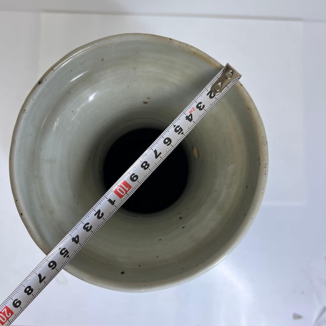 中国清時代　染付大文双耳　花瓶　高さ約42cm 東K8-0227②タルカニ