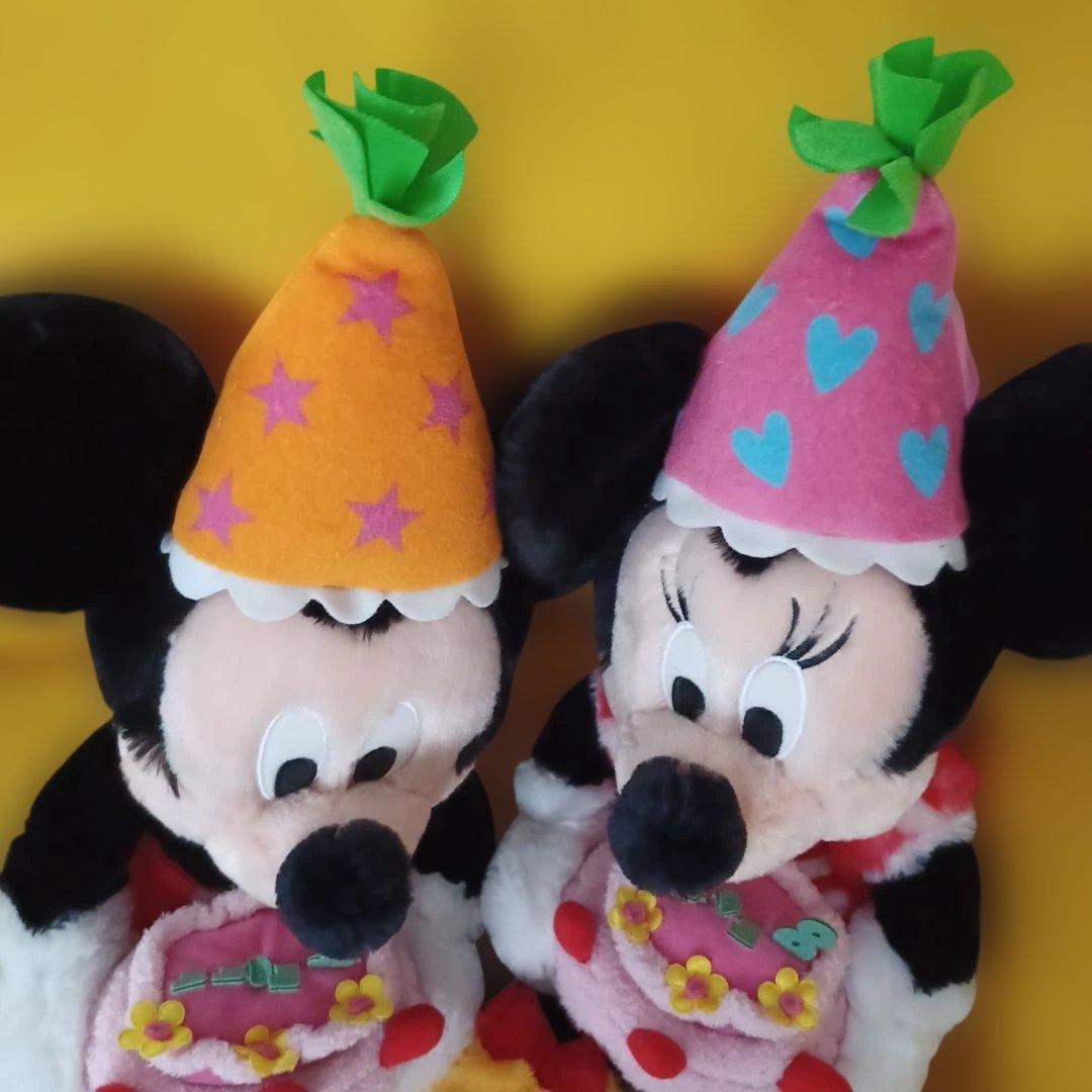 フラッフィープラッシー　バースデー　ぬいぐるみ　ミッキー　ミニーちゃん　希少
