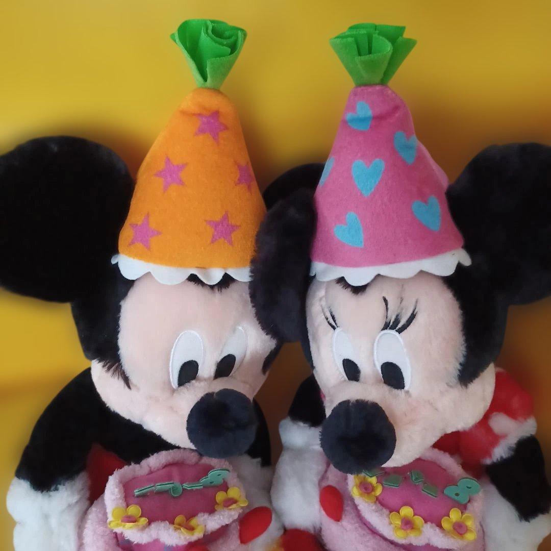 フラッフィープラッシー　バースデー　ぬいぐるみ　ミッキー　ミニーちゃん　希少