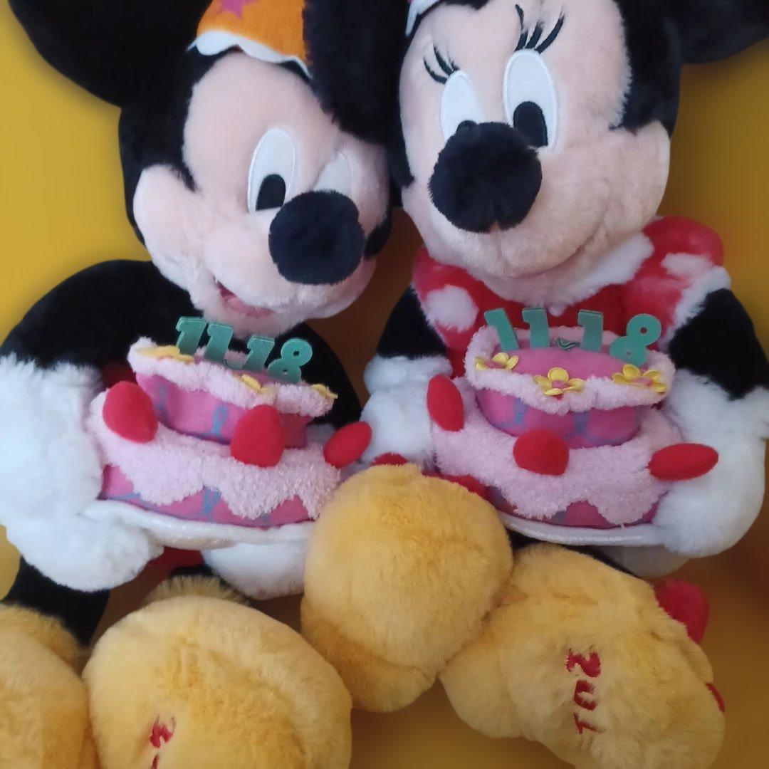 フラッフィープラッシー　バースデー　ぬいぐるみ　ミッキー　ミニーちゃん　希少